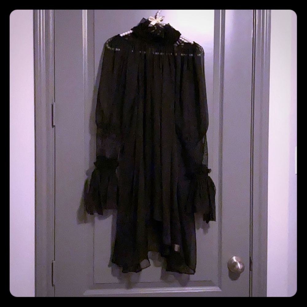 Black sheer blouse